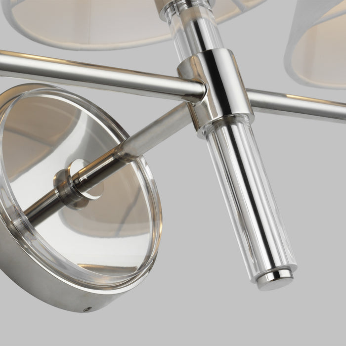 Visual Comfort Studio LV1043PN Three Light Vanity, Polished Nickel