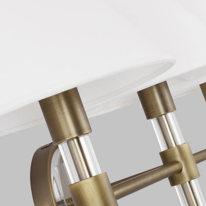 Visual Comfort Studio LV1043TWB Three Light Vanity, Time Worn Brass