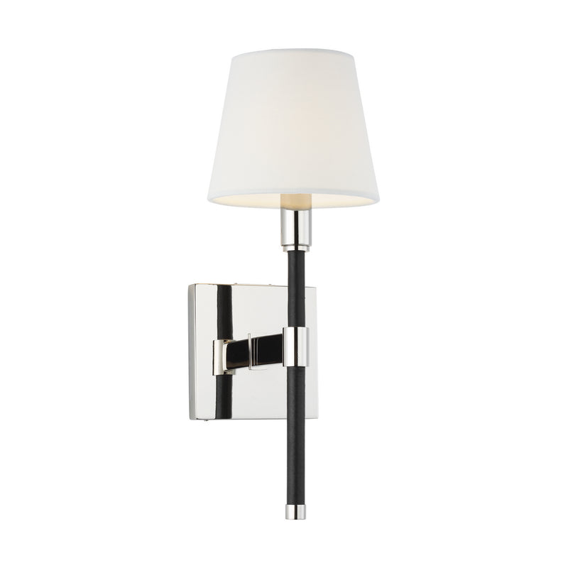 Visual Comfort Studio LW1011PN One Light Wall Sconce, Polished Nickel