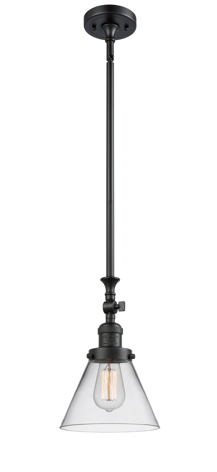 Innovations 206-BK-G42 One Light Mini Pendant, Matte Black