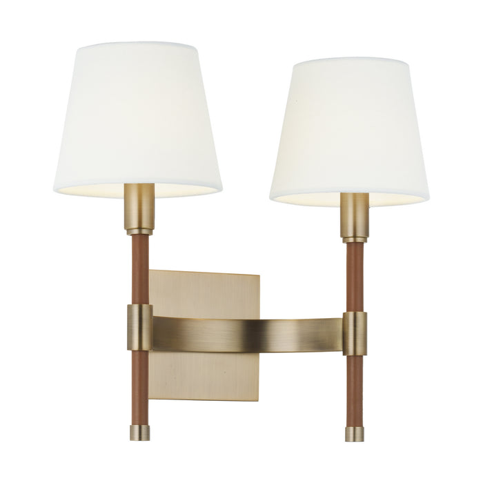 Visual Comfort Studio LW1022TWB Two Light Wall Sconce, Time Worn Brass