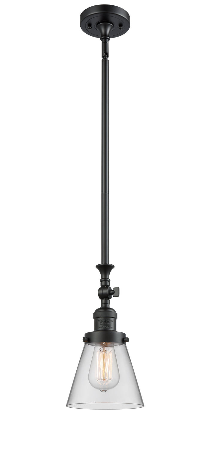 Innovations 206-BK-G62 One Light Mini Pendant, Matte Black