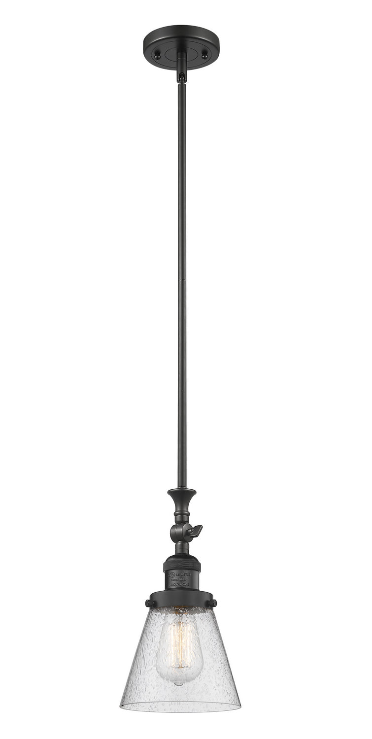 Innovations 206-BK-G64 One Light Mini Pendant, Matte Black