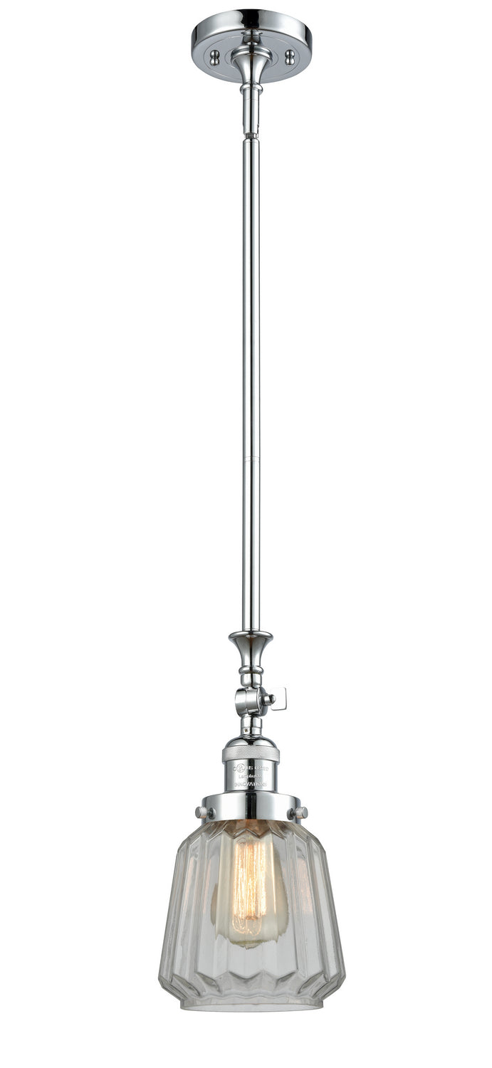 Innovations 206-PC-G142 One Light Mini Pendant, Polished Chrome