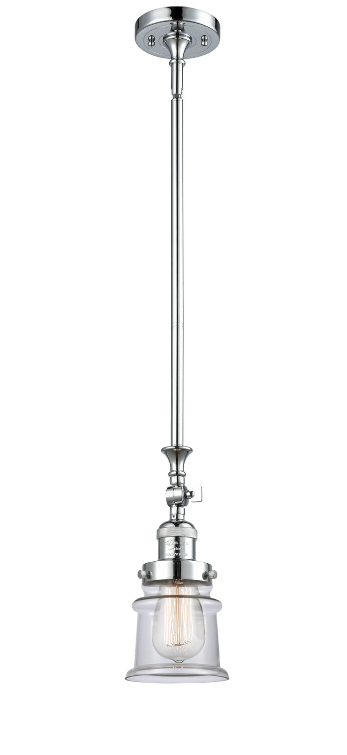 Innovations 206-PC-G182S One Light Mini Pendant, Polished Chrome