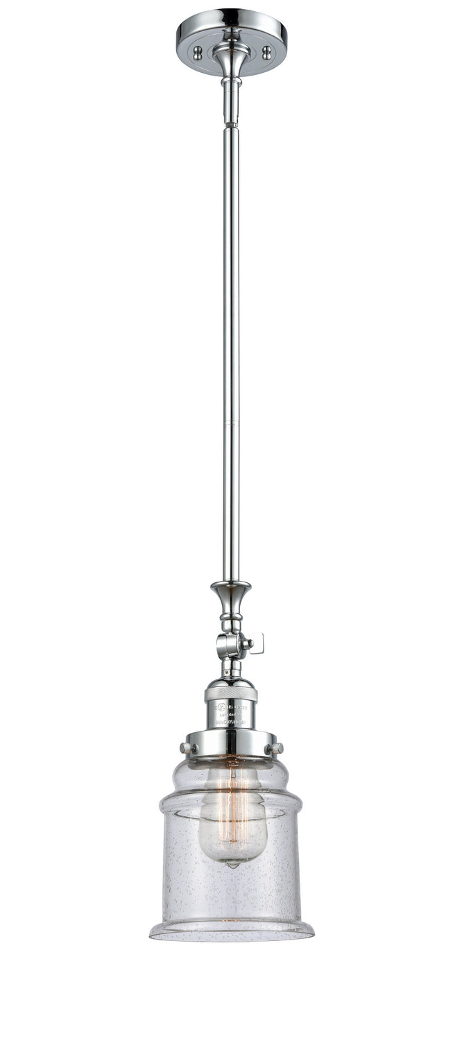 Innovations 206-PC-G184 One Light Mini Pendant, Polished Chrome
