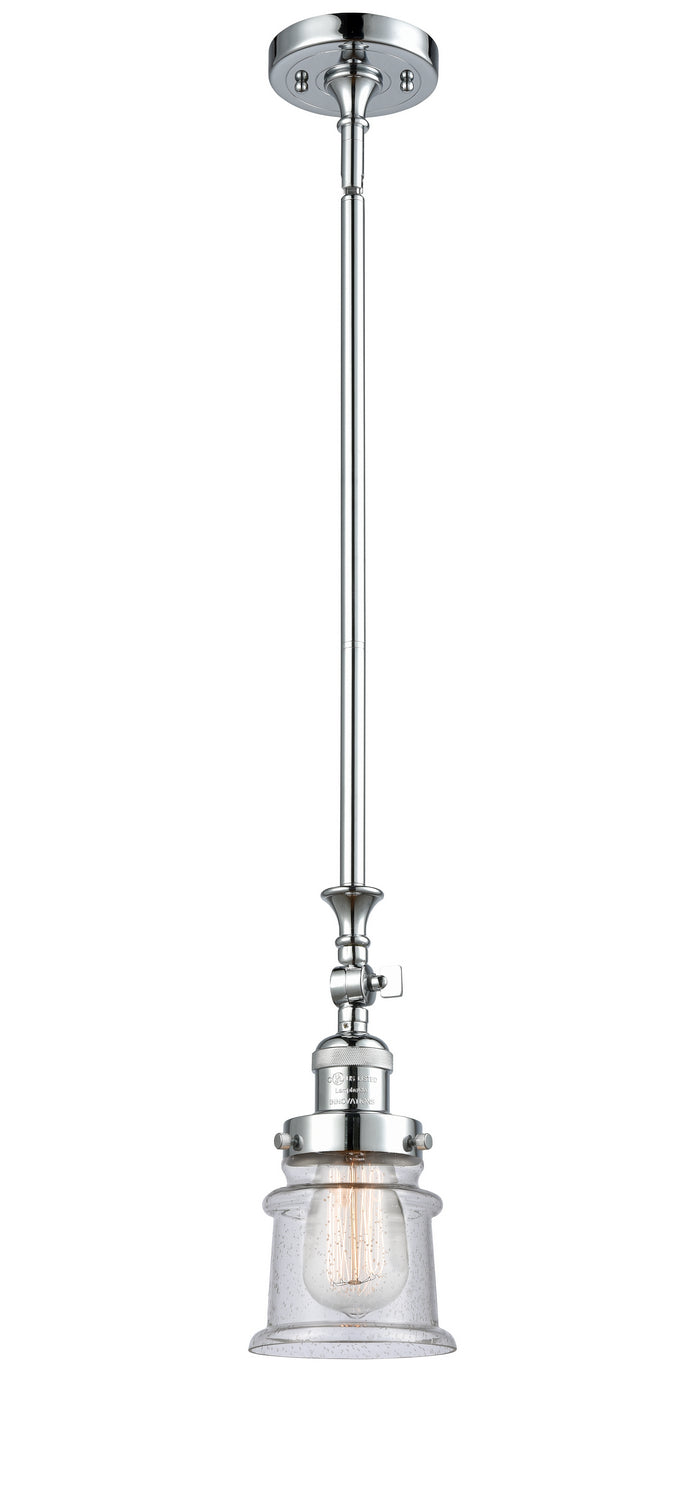 Innovations 206-PC-G184S One Light Mini Pendant, Polished Chrome