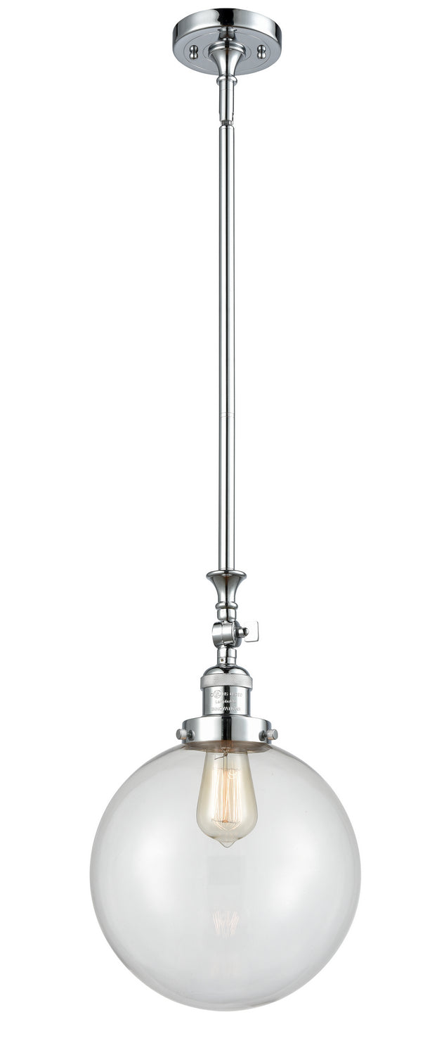 Innovations 206-PC-G202-10 One Light Mini Pendant, Polished Chrome