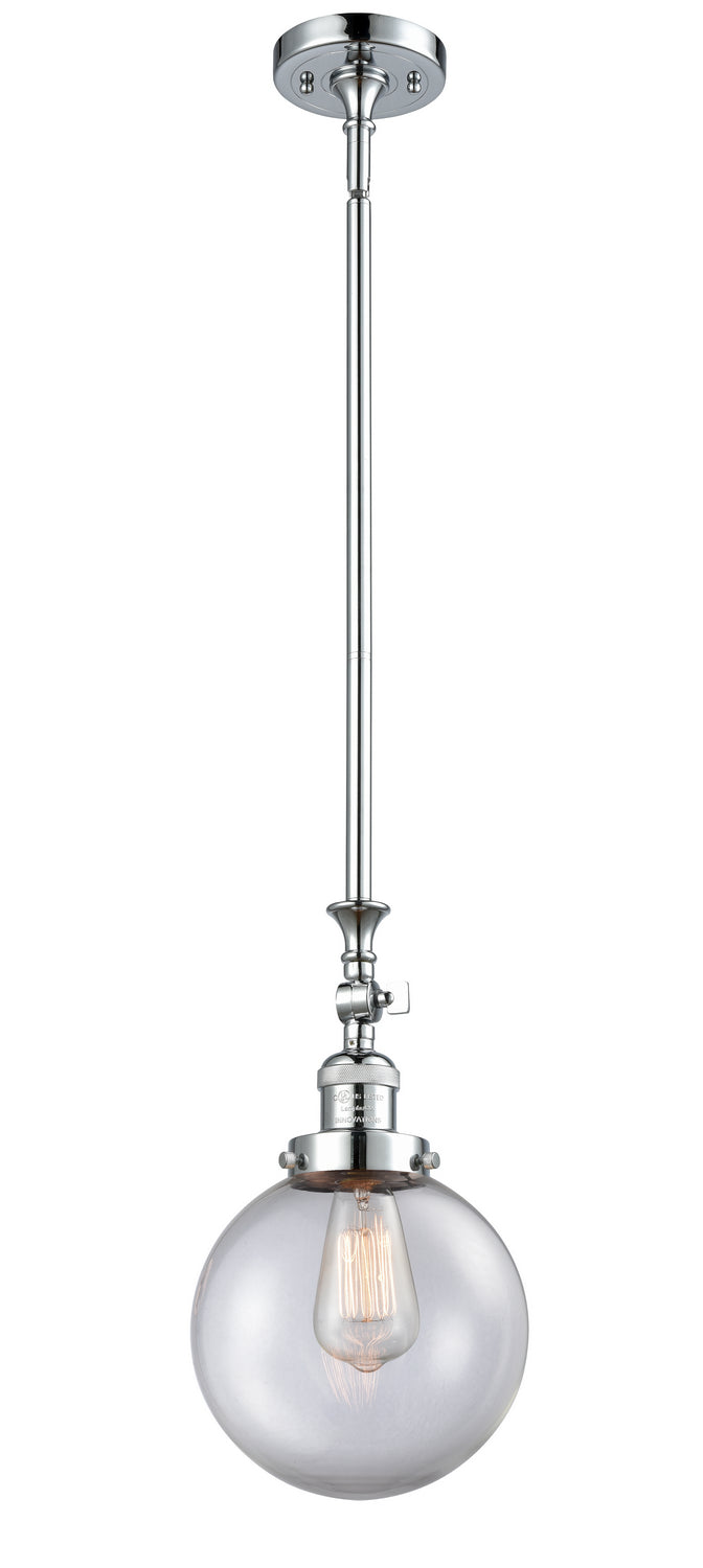 Innovations 206-PC-G202-8 One Light Mini Pendant, Polished Chrome