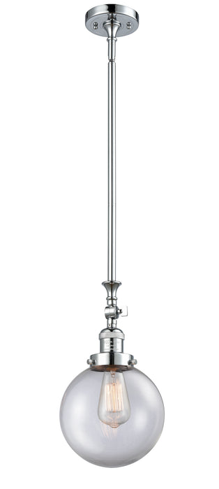 Innovations 206-PC-G202-8 One Light Mini Pendant, Polished Chrome