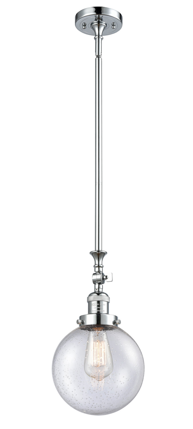 Innovations 206-PC-G204-8 One Light Mini Pendant, Polished Chrome