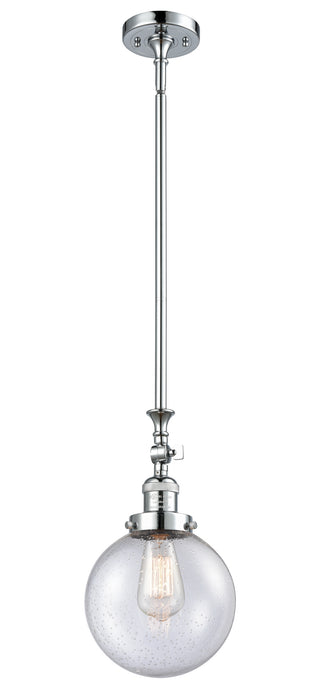 Innovations 206-PC-G204-8 One Light Mini Pendant, Polished Chrome