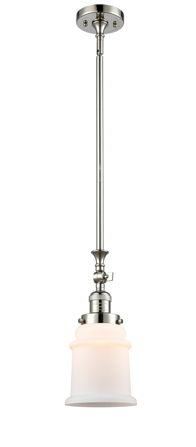 Innovations 206-PN-G181 One Light Mini Pendant, Polished Nickel