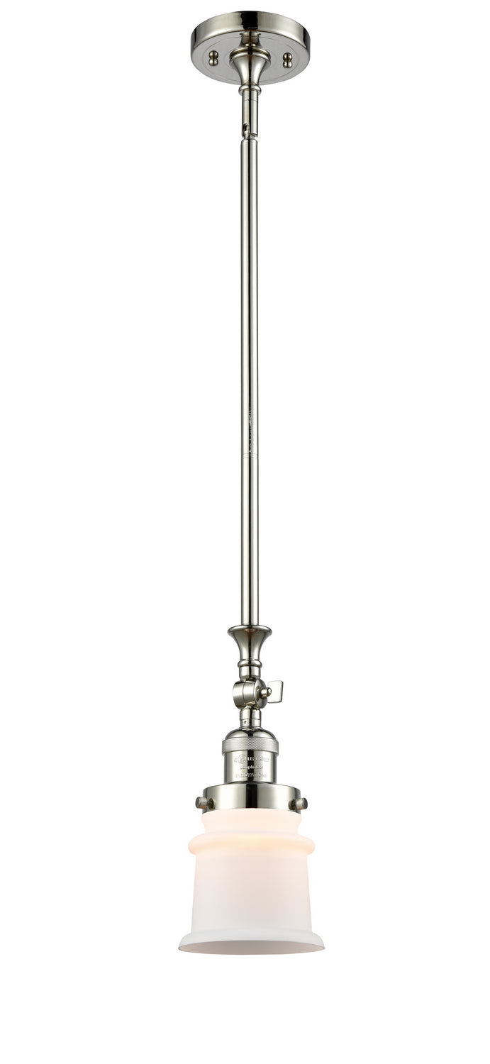Innovations 206-PN-G181S One Light Mini Pendant, Polished Nickel