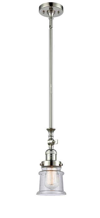 Innovations 206-PN-G184S One Light Mini Pendant, Polished Nickel
