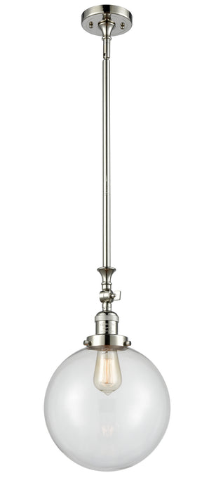 Innovations 206-PN-G202-10 One Light Mini Pendant, Polished Nickel