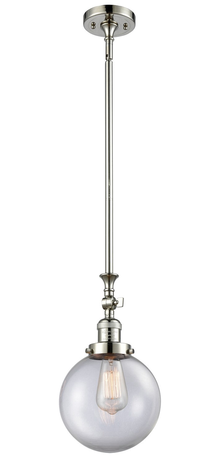 Innovations 206-PN-G202-8-LED LED Mini Pendant, Polished Nickel