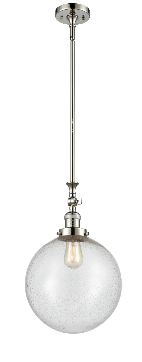 Innovations 206-PN-G204-12 One Light Mini Pendant, Polished Nickel