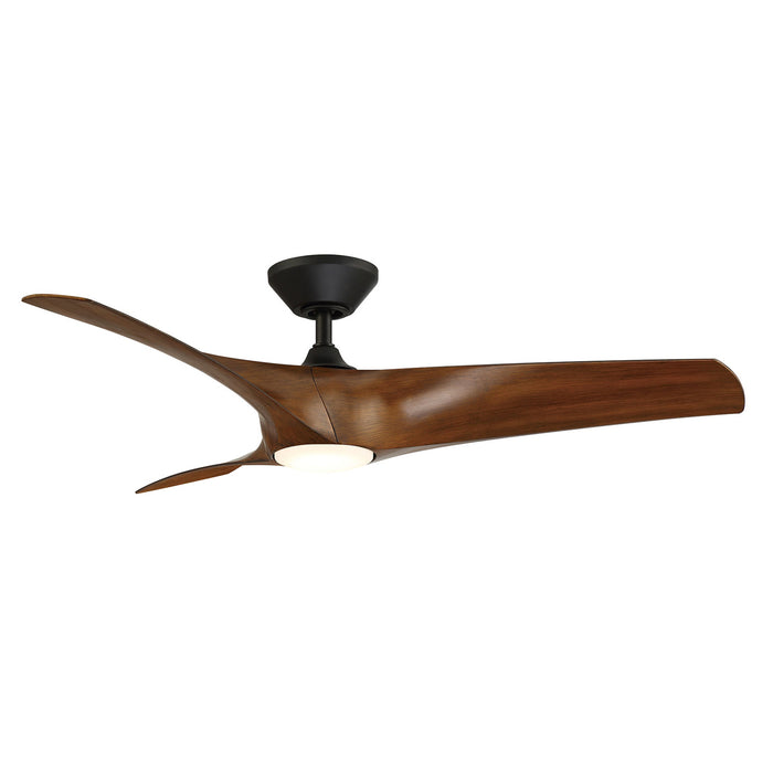 Modern Forms Fans FR-W2006-52L-MB/DK 52" Ceiling Fan, Matte Black/Distressed Koa