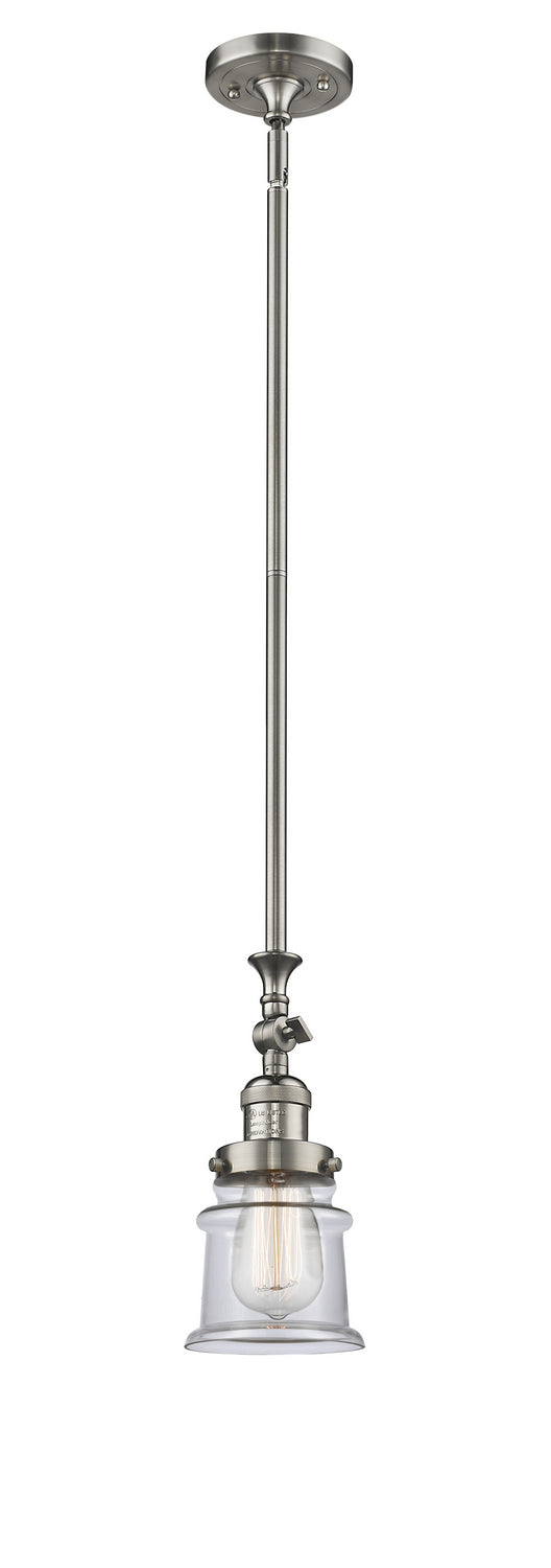 Innovations 206-SN-G182S One Light Mini Pendant, Brushed Satin Nickel