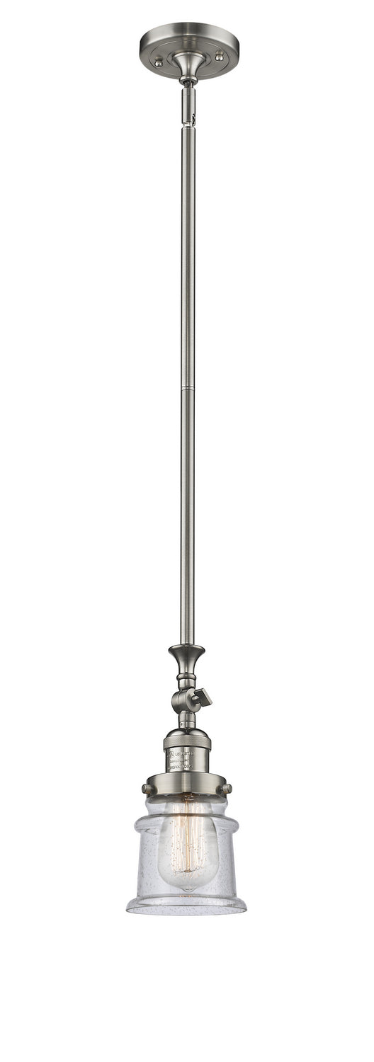 Innovations 206-SN-G184S One Light Mini Pendant, Brushed Satin Nickel