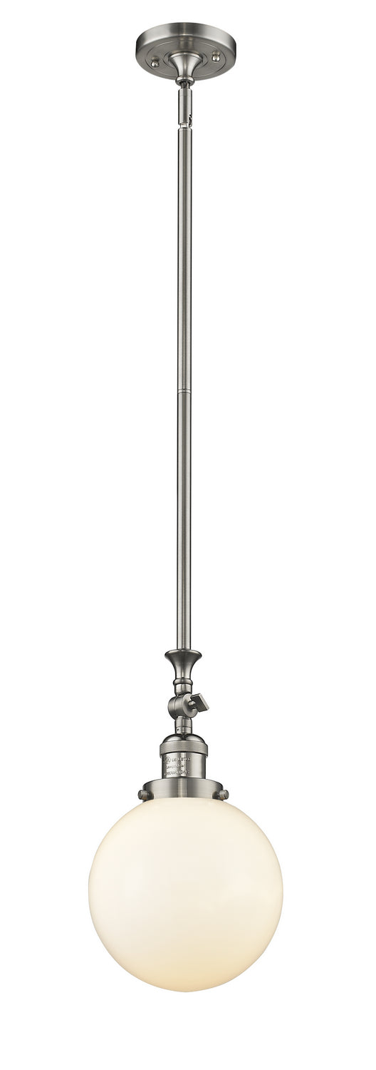 Innovations 206-SN-G201-8 One Light Mini Pendant, Brushed Satin Nickel
