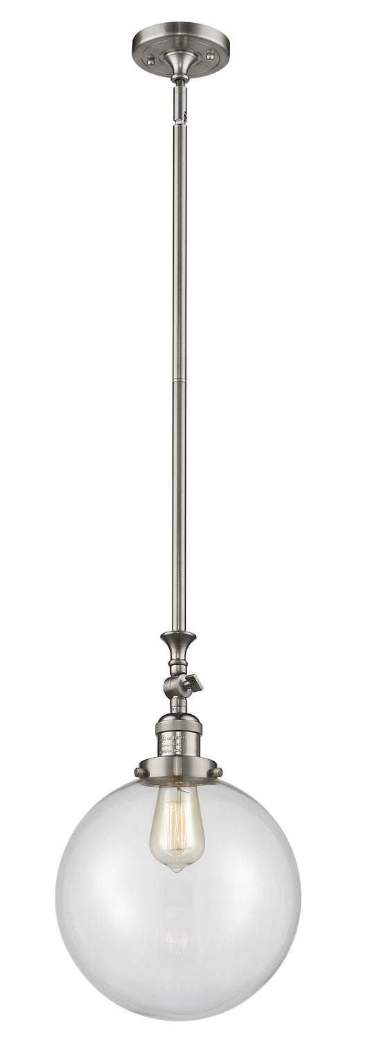 Innovations 206-SN-G202-10 One Light Mini Pendant, Brushed Satin Nickel