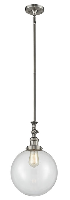 Innovations 206-SN-G202-10 One Light Mini Pendant, Brushed Satin Nickel