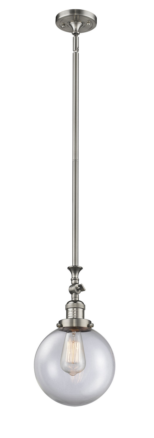 Innovations 206-SN-G202-8 One Light Mini Pendant, Brushed Satin Nickel