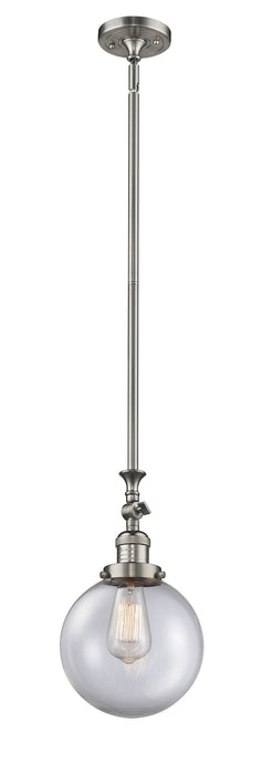 Innovations 206-SN-G202-8 One Light Mini Pendant, Brushed Satin Nickel
