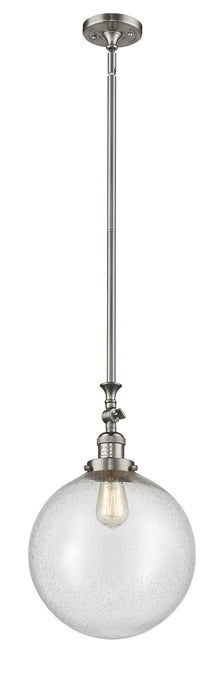 Innovations 206-SN-G204-12 One Light Mini Pendant, Brushed Satin Nickel