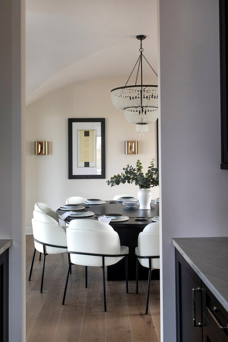 Crystorama 612-MK 12 Light Chandelier, Matte Black