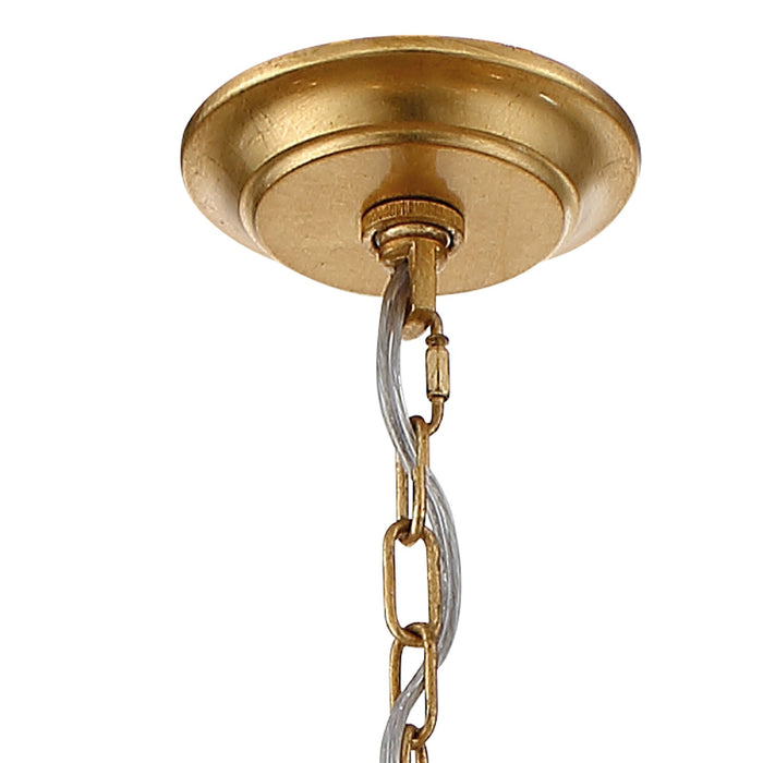 Crystorama ARC-1909-GA-CL-MWP 12 Light Chandelier, Antique Gold