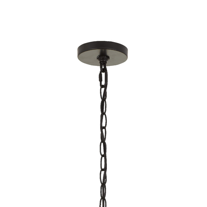 Crystorama ARI-304-DB-CL-MWP Four Light Chandelier, Dark Bronze