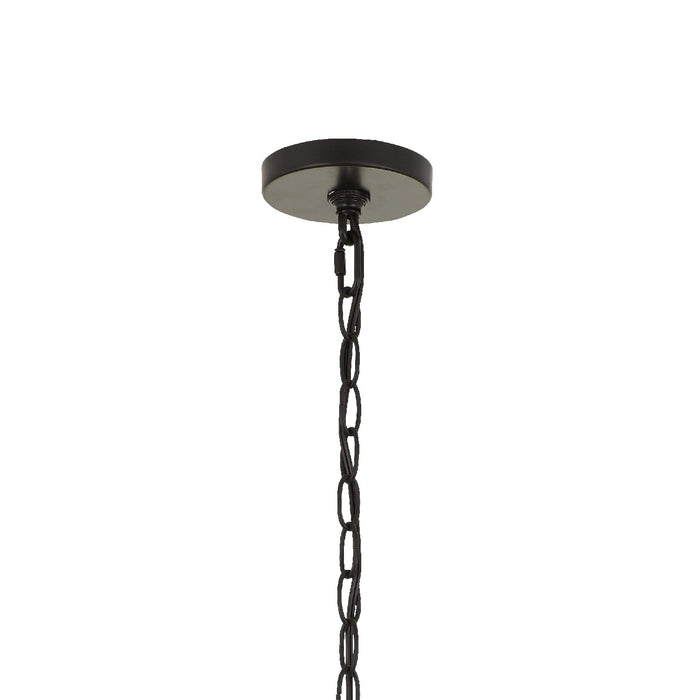 Crystorama ARI-304-DB-CL-MWP Four Light Chandelier, Dark Bronze