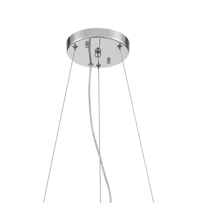 Crystorama HUD-A2216-CH Six Light Chandelier, Polished Chrome
