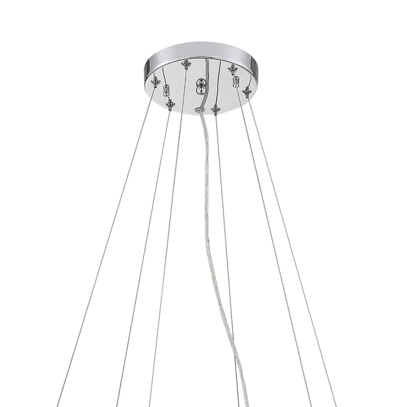 Crystorama HUD-A2219-CH Nine Light Chandelier, Polished Chrome