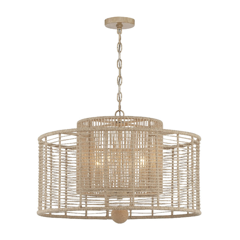 Crystorama JAY-A5004-BS Four Light Chandelier, Burnished Silver