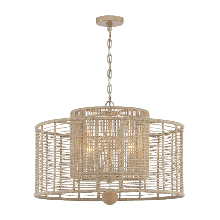 Crystorama JAY-A5004-BS Four Light Chandelier, Burnished Silver