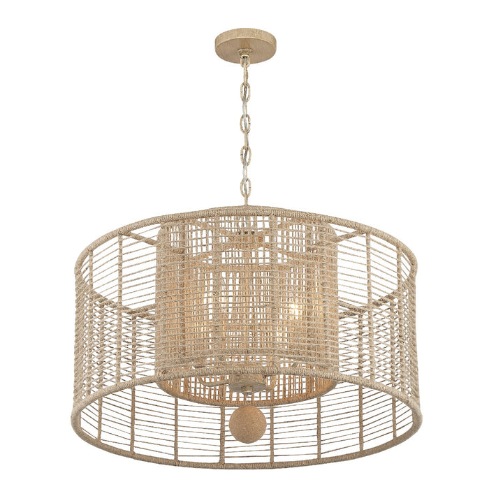 Crystorama JAY-A5004-BS Four Light Chandelier, Burnished Silver