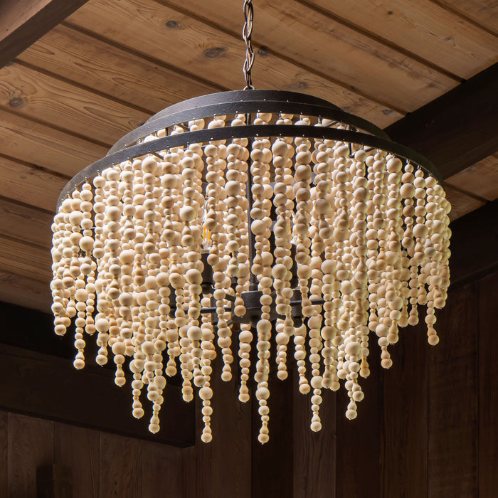 Crystorama POP-A5076-FB Six Light Chandelier, Forged Bronze