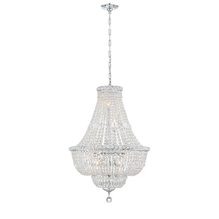 Crystorama ROS-A1009-CH-CL-MWP Nine Light Chandelier, Polished Chrome