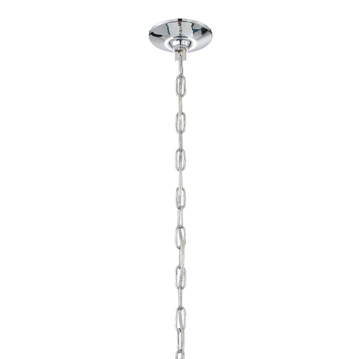 Crystorama ROS-A1009-CH-CL-MWP Nine Light Chandelier, Polished Chrome