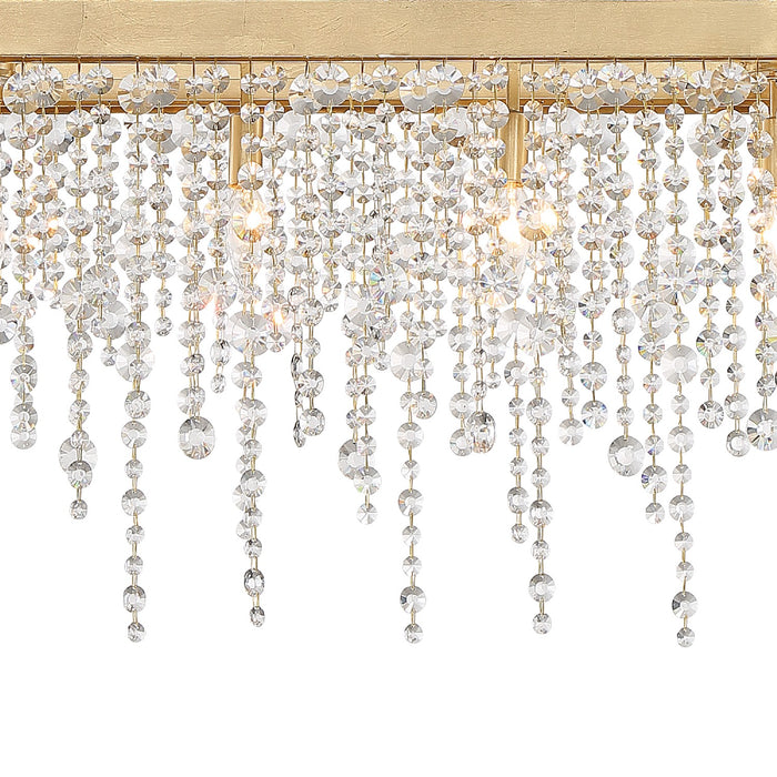 Crystorama WIN-617-GA-CL-MWP Six Light Chandelier, Antique Gold