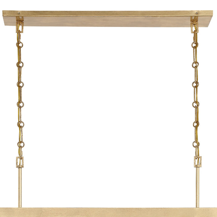 Crystorama WIN-617-GA-CL-MWP Six Light Chandelier, Antique Gold