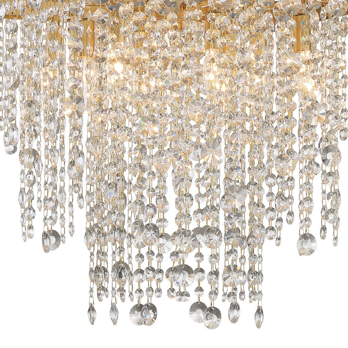 Crystorama WIN-618-GA-CL-MWP Eight Light Chandelier, Antique Gold