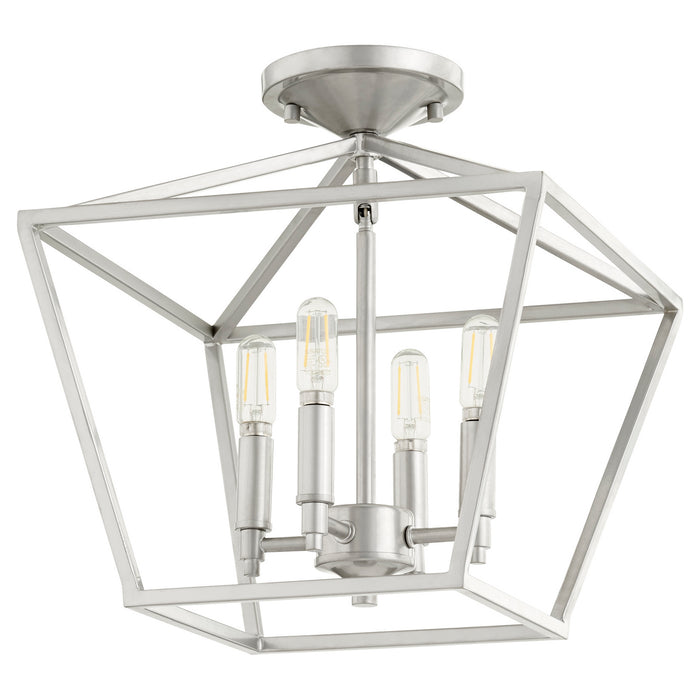 Quorum 304-13-64 Four Light Ceiling Mount, Classic Nickel