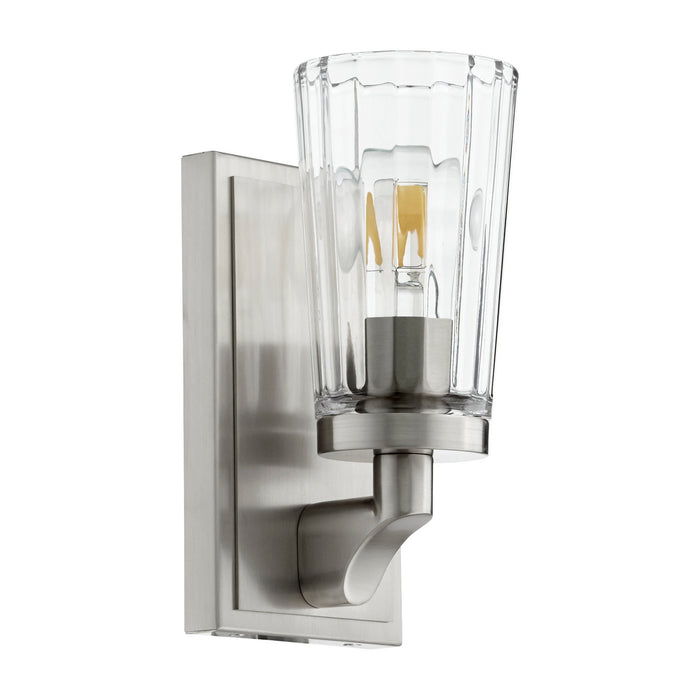 Quorum 5201-1-65 One Light Wall Mount, Satin Nickel