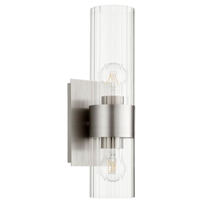 Quorum 5826-2-65 Two Light Wall Mount, Satin Nickel