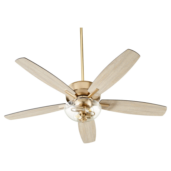 Quorum 7052-280 52" Ceiling Fan, Aged Brass